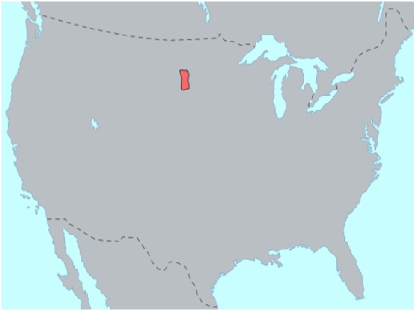 Tempat tinggal Suku Indian Arikara di North Dakota, AS.