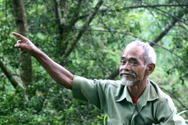 Sadiman, seorang diri menanami bukit gersang 100 hektar di Wonogiri. Foto: Nuswantoro