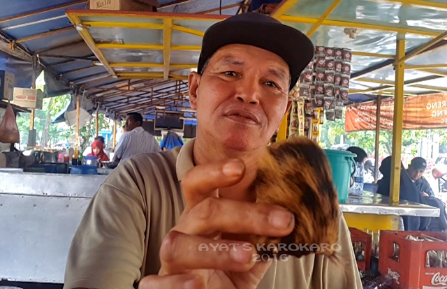 Chaidir, pedagang potongan tubuh satwa dilindungi. Foto: Ayat S Karokaro