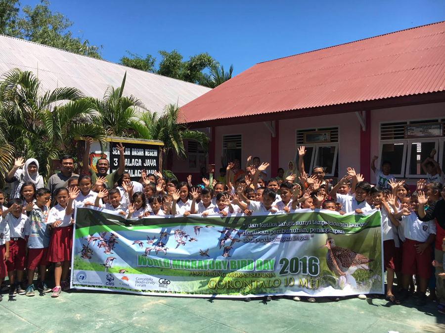 Perayaan burung migran di Gorontalo. Foto: Shita Hunowu Carundeng
