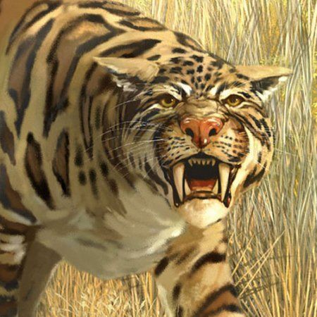 Gambar rekaan dinofelis pemakan manusia purba Foto : boredomtherapy.com