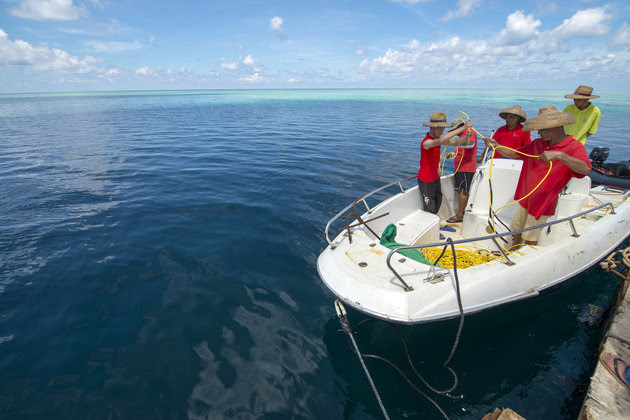 Lubang biru ini dinamakan “Sansha Yongle Blue Hole”. Foto: Luo Yunfei/CNSPHOTO/VCG)