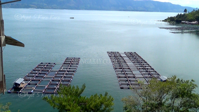 Danau Toba dipenuhi keramba. Foto: Ayat S Karokaro