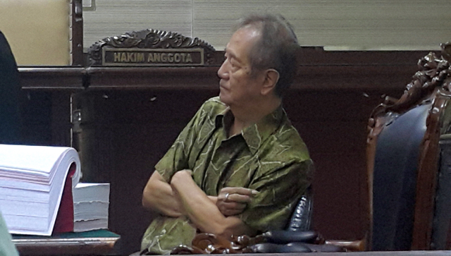 Lam Cong San, bos IMMS, kala di persidangan. Foto: Tommy Apriando