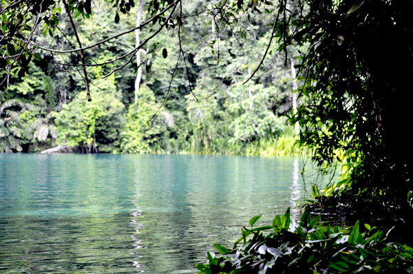 Labuan Cermin yang tidak hanya menawarkan keindahan alam tetapi juga sensasi danau dua warna. Foto: Yustinus S. Hardjanto