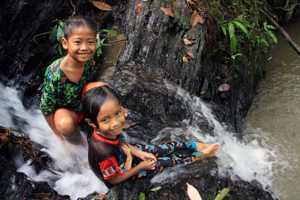 Inilah perhuluan Sungai Ngaung Keruh yang akan dijadikan sebagai sumber air bersih bagi warga. Foto: Andi Fachrizal