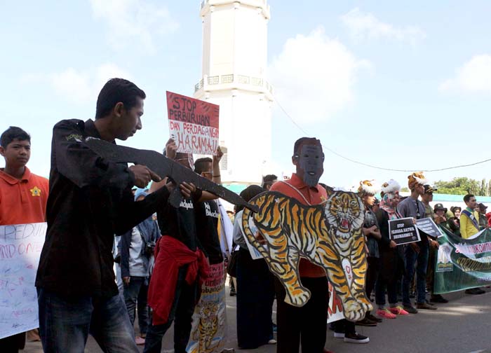 Masyarakat dapat melaporkan langsung ke Polda Aceh bila melihat adanya kejahatan satwa liar. Foto: Chik Rini 