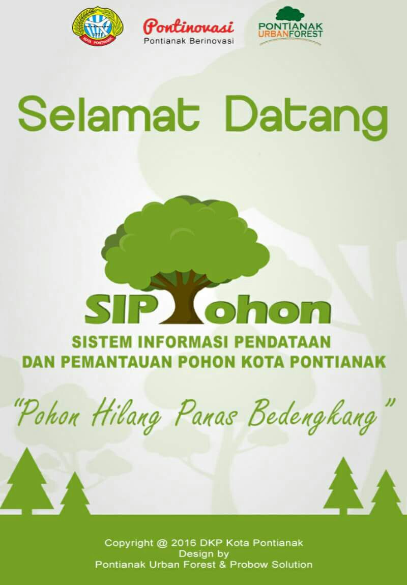 Aplikasi SIPPOHON yang digunakan untuk mendata seluruh pohon dengan memanfaatkan teknologi