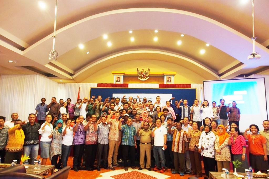 Forum Inovasi untuk konservasi wilayah Bentang Laut Kepala Burung (BLKB) yang digelar Pemprov Papua Barat bekerjasama dengan Conservation International (CI) Indonesia, The Nature Conservacy (TNC), dan WWF Indonesia. Forum ini diikuti oleh 27 kelompok independen lokal. Foto : CI Indonesia