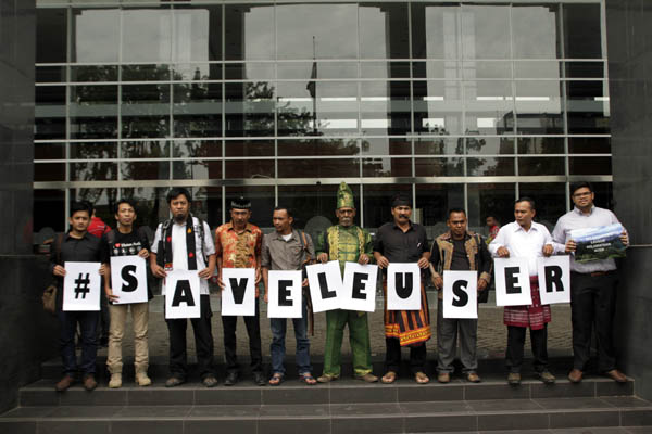 GeRAM yang meminta agar Ekosistem Leuser diselamatkan. Foto: Junaidi Hanafiah