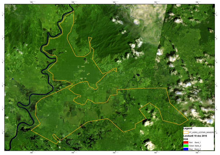Pasca-kebakaran di wilayah PT.ALM, 10 Desember 2016. Peta: Swandiri Institute