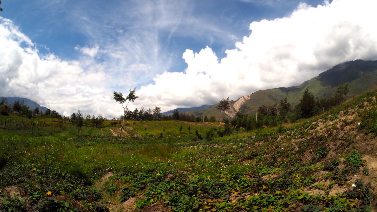 Salah satu lansekap wilayah adat Asolokobai yang terletak di Kabupaten Jayawijaya, Papua. Foto: Wahyu Mulyono