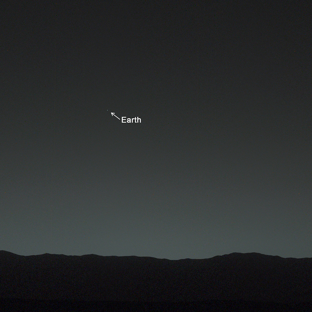 Earth from Mars. Foto: NASA