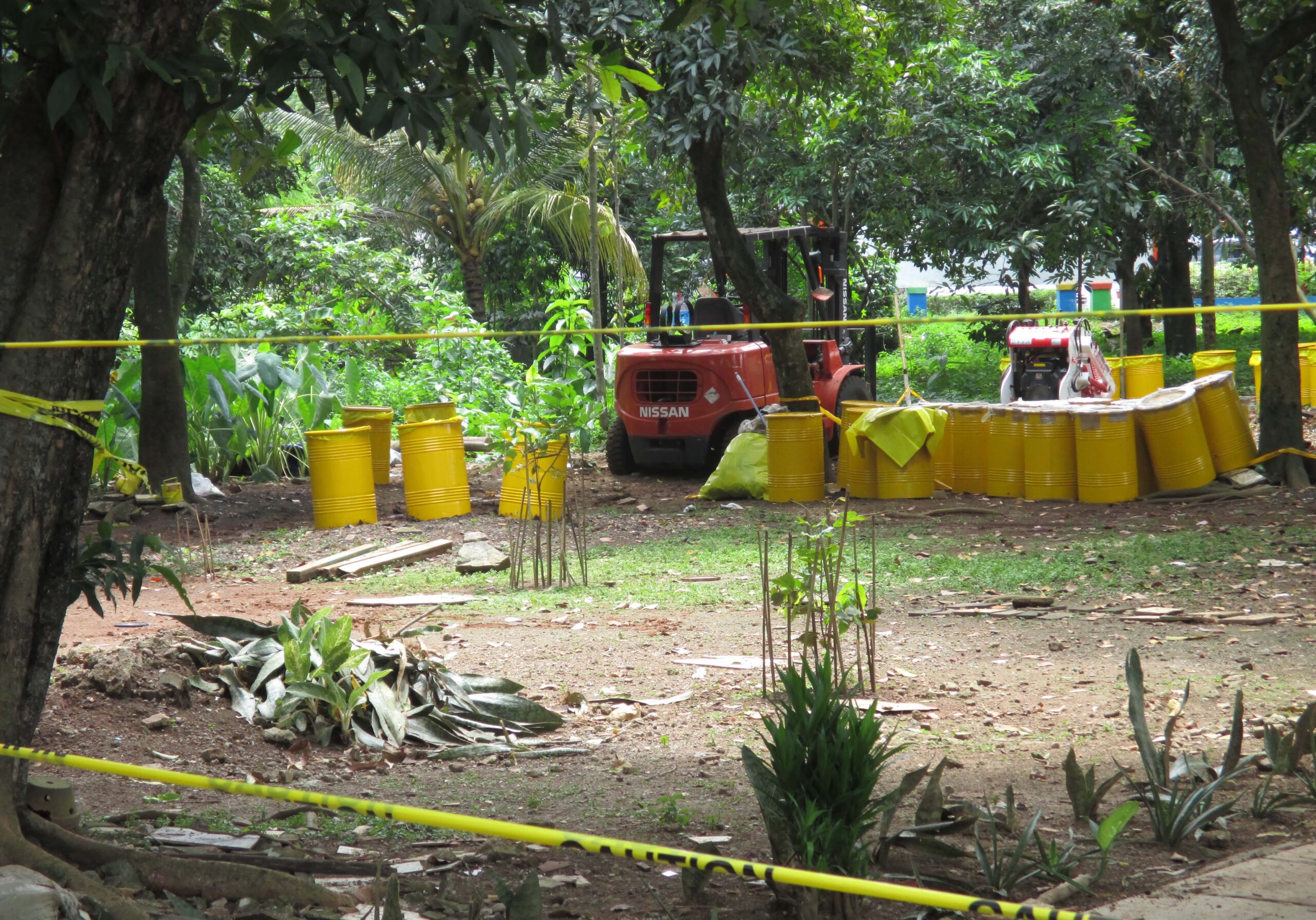 LOkasi temuan radioaktif. Foto: Barita 