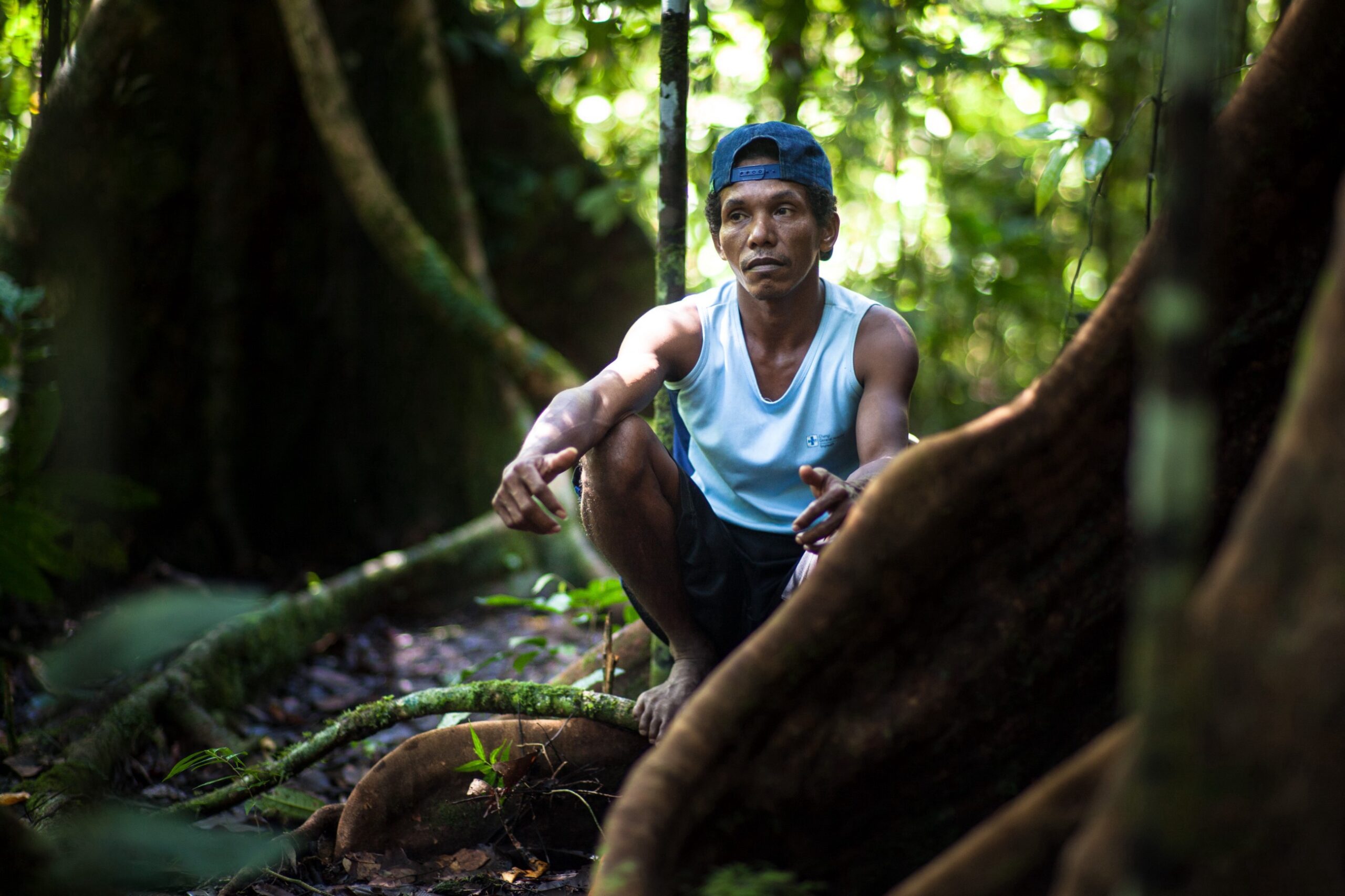 Frans Djat, saudara Mika Ganobal. Foto oleh Leo Plunkett/The Gecko Project/Earthsight.