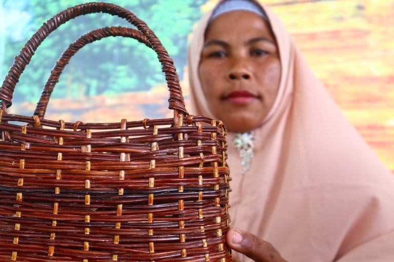 Rohana, Ketua Kelompok Perempuan Tani (KWT) Kunyit Serumpun, Desa Rantau Panjang, Kecamatan Batang Asai, Sarolangun. Foto: Yitno Suprapto/ Mongabay Indonesia