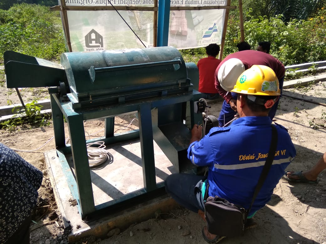 Mesin pengelola sampah. Foto: Barita News Lumbanbatu/ Mongabay Indonesia