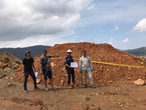 Policeline tambang nikel diduga di kawasan hutan lindung. Foto: Bareskrim Mabes Polri