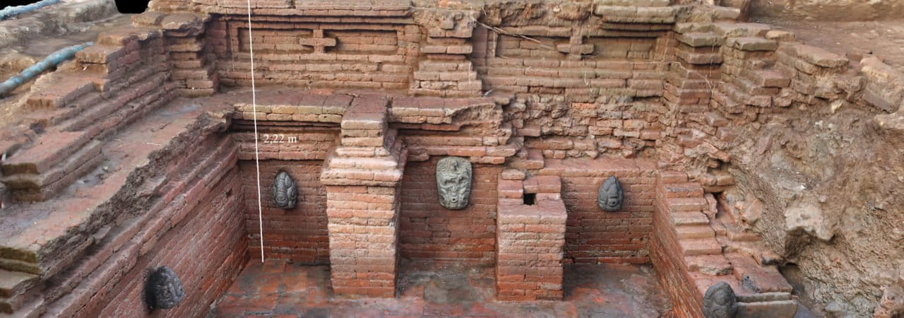 Temuan stuktur bata kuno di Kediri. Foto: Wicaksono Dwi Nugroho/BPCB Jawa Timur