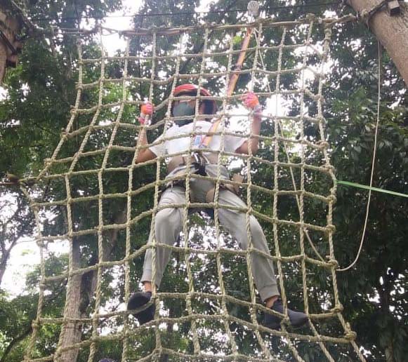 Salah satu wahana di Kampung Outbound. Foto: Barita News Lumbanbatu/ Mongabay Indonesia