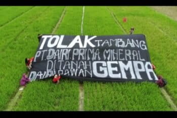 Aksi masyarakat Dairi menolak kehadiran tamang PT Dairi Prima Mineral