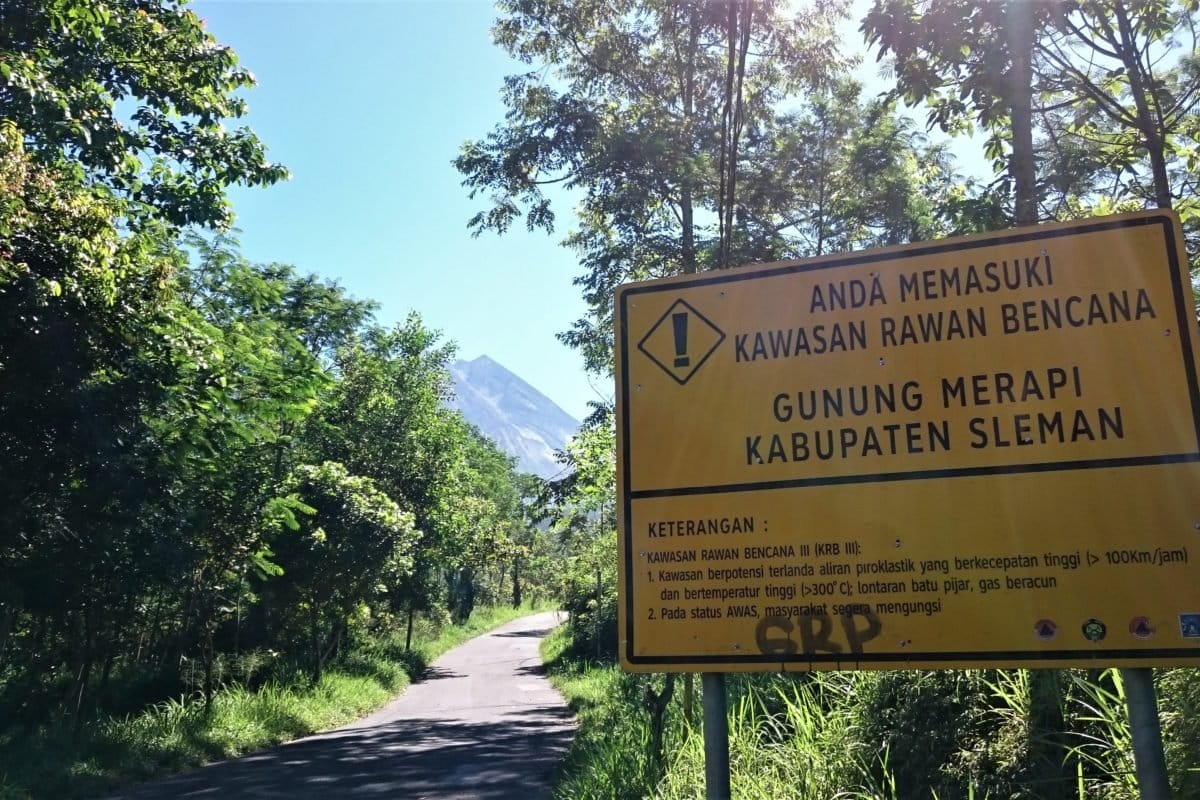 Kawasan rawan bencana di Sleman. Foto: Nuswantoro/Mongabay Indonesia