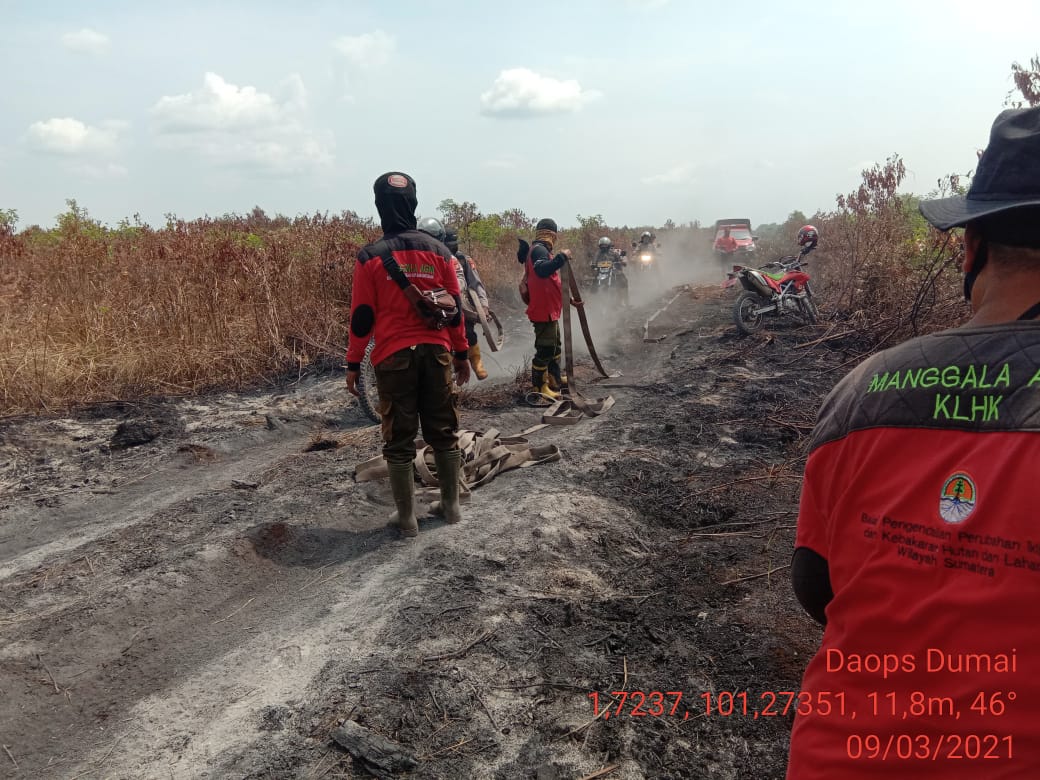 Tim-Manggala-Agni-di-Dumai-memadamkan-kebakaran-di-Desa-Gaung-Sungai-Sembilang-Dumai.jpeg Foto: BKSD Riau