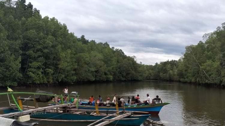 Kali Toalas, tempat Yulianus mencari kerang dan hilang diseret buaya. Foto: Basarnas