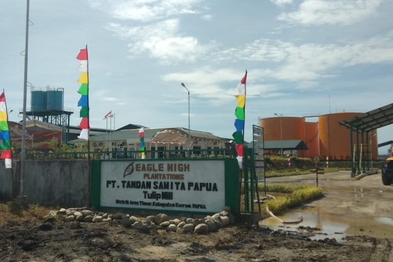 Kantor PT Tandan Sawita Papua di Keerom. Foto: Asrida Elisabeth/ Mongabay Indonesia