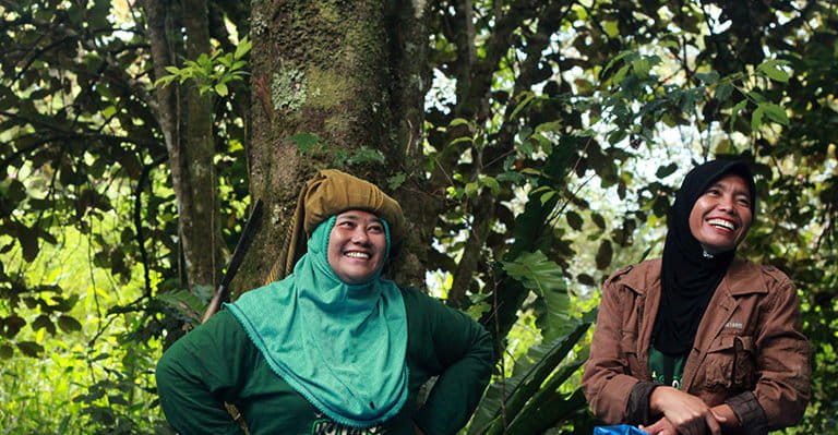 Para perempuan Damaran Baru, Kecamatan Timang Gajah, Kabupaten Bener Meriah, Provinsi Aceh, menjaga hutan patut dicontoh. Foto: Dok. HAkA