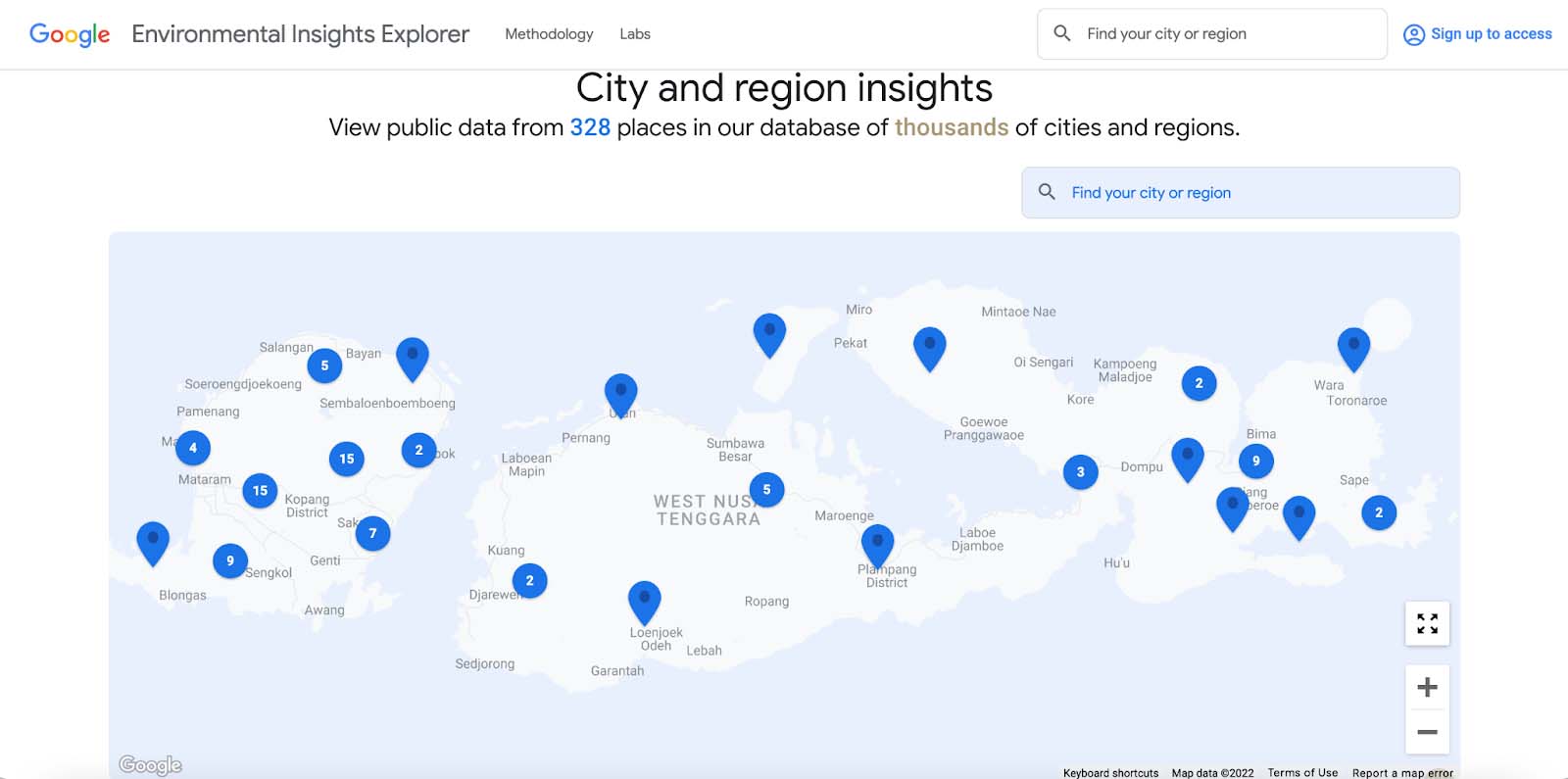 Tampilan EIE Google. FotoL Lusia Arumingtyas/ Mongabay Indonesia