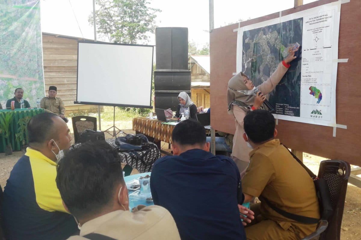 Pembagian wilayah kelola KTH Padukuhan Mandiri. Foto: Elviza Diana/ Mongabay Indonesia