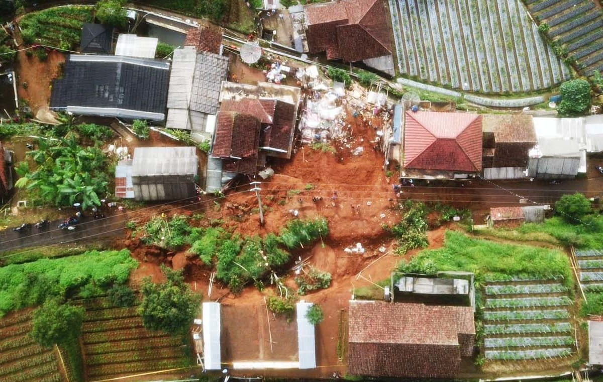 Longsor di Sukabumi. Foto: BNPB