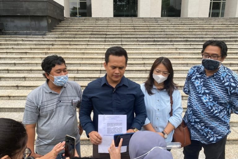 Komite Pembela Hak Konstitusional (Kepal)kembali melakukan pengaduan konstitusional atas Perppu Cipta Kerja. Foto: Kepal