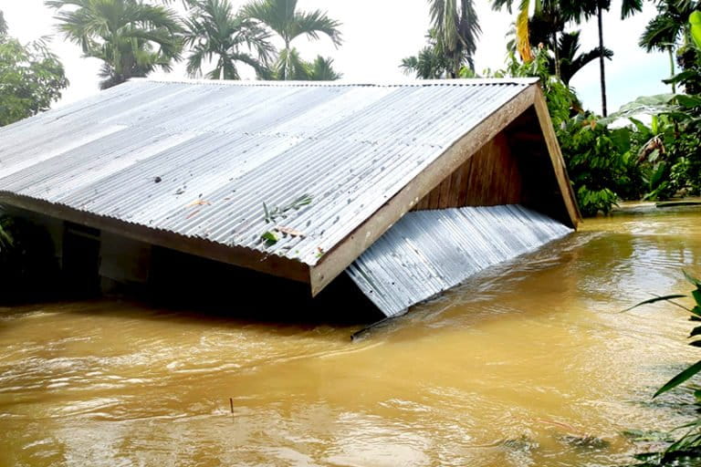 Banjir yang terjadi di Siberut akibat hutan yang gundul di daerah hulu. Foto: Vinolia/ Mongabay Indonesia