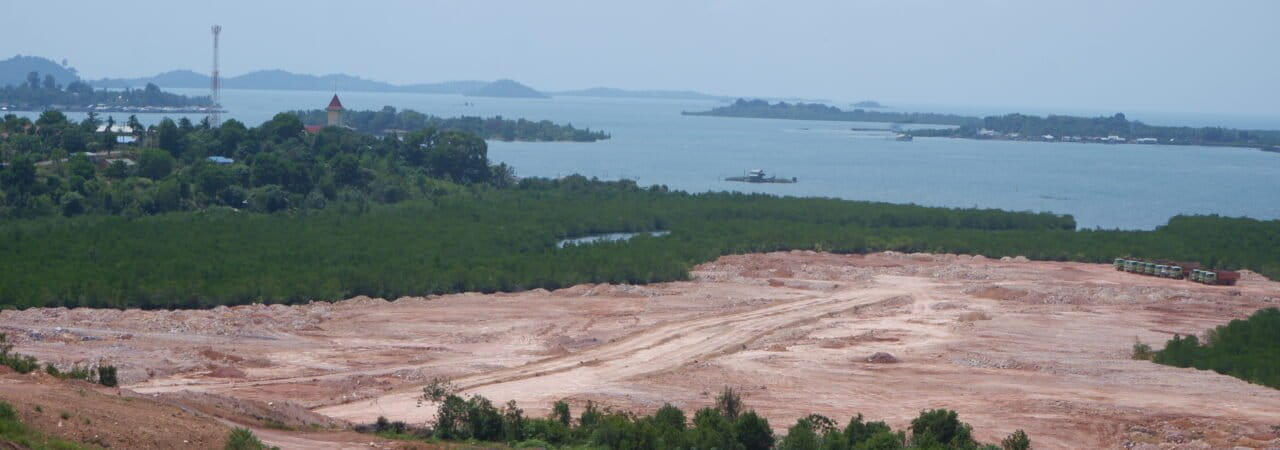 Hutan mangrove yang habis dibabat untuk keperluan industri dan perumahan di pesisir Pulau Batam. Foto Yogi Eka Sahputra/ Mongabay Indonesia