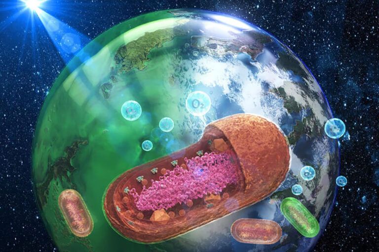 Ada bukti bahwa cyanobacteria berkembang pesat di lautan yang berwarna hijau. Kredit gambar: Universitas Nagoya