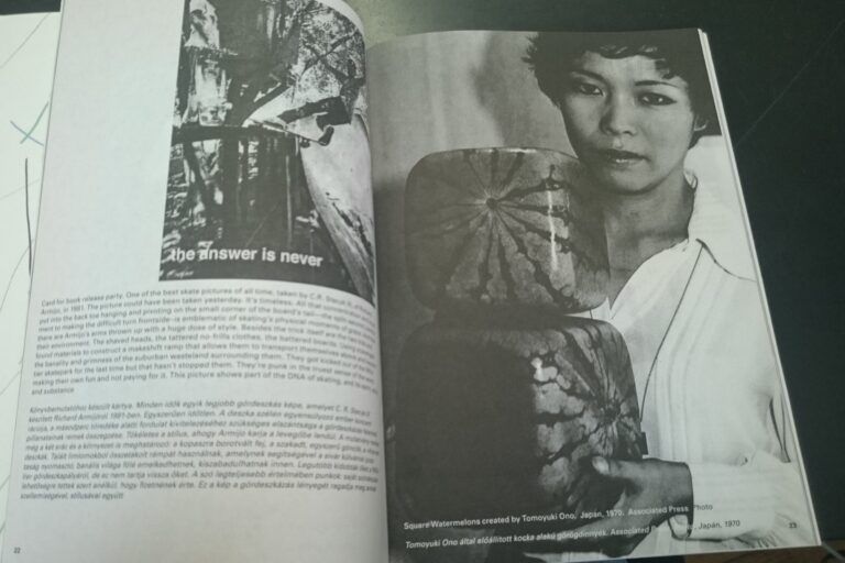 Semangka kotak dan Tomoyuki Ono, 1970 | Facebook JCAA -Japan Contemporary Art Association 