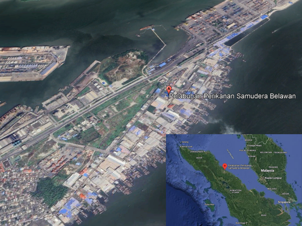 Tampak citra satelit PPS Belawan. Foto: tangkapan layar Google Earth