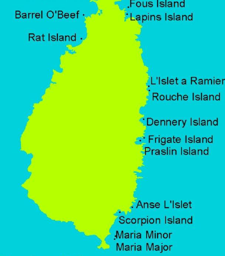 Maria Major, pulau kecil di St Lucia | Ulrike Krauss