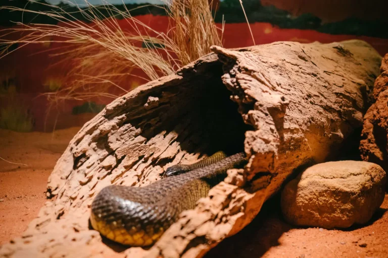 Ular Taipan Pedalaman hidup di lingkungan yang terpencil dan tandus, tepatnya di wilayah Channel Country di Australia bagian tengah, sebuah daerah yang nyaris tak tersentuh oleh peradaban modern. Ketika merasa terancam, ia cenderung memilih melarikan diri ke dalam liang atau retakan tanah dibandingkan menghadapi konfrontasi | Foto oleh Maria Morri CC BY-SA 4.0 Animalia Bio