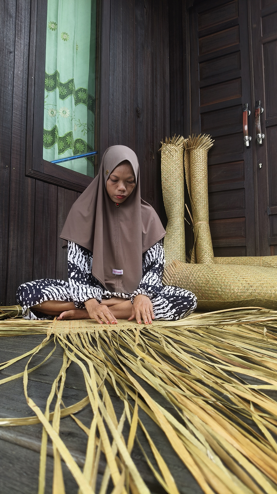 pembuatan keset purun4